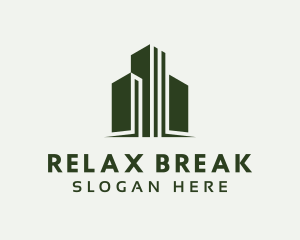 Green Skyscraper Hotel logo design