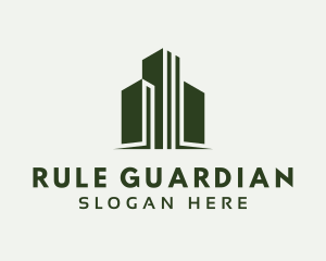 Green Skyscraper Hotel logo design