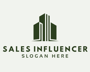 Green Skyscraper Hotel logo design