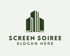 Green Skyscraper Hotel logo design