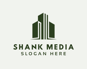 Green Skyscraper Hotel logo design