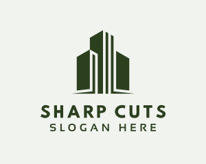 Green Skyscraper Hotel logo design