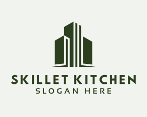 Green Skyscraper Hotel logo design