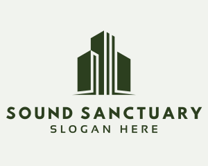 Green Skyscraper Hotel logo design