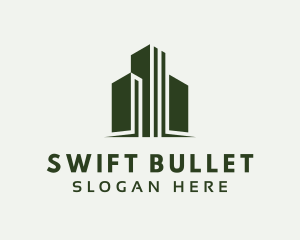 Green Skyscraper Hotel logo design