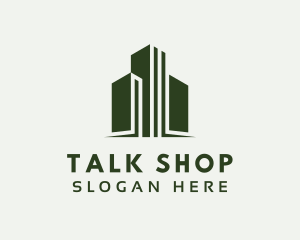 Green Skyscraper Hotel logo design