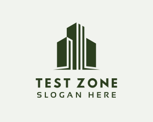 Green Skyscraper Hotel logo design