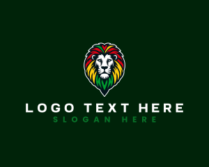 Lion Jamaican Rastafarian logo