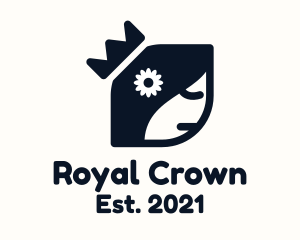 Crown Flower Princess logo design