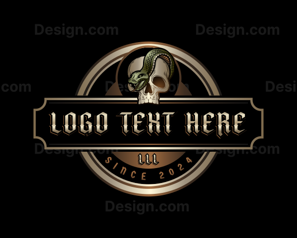 Skull Snake Dead Logo