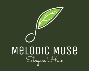 Musical Leaf Note logo design