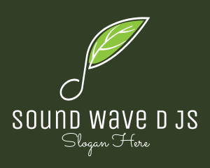 Musical Leaf Note logo design