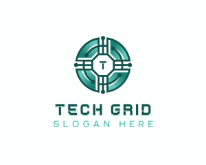 Programming Tech Circuit logo design