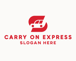 Red  Express Car logo design