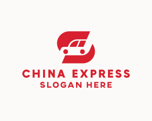 Red  Express Car logo design