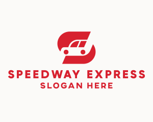 Red  Express Car logo design