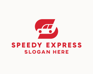 Red  Express Car logo design