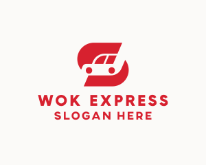 Red  Express Car logo design