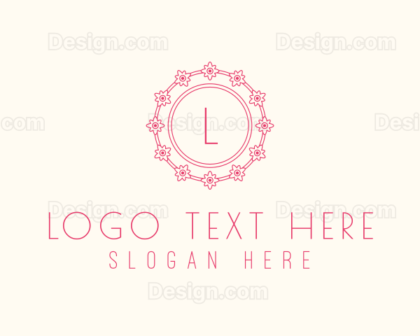 Spring Flower Plant Logo