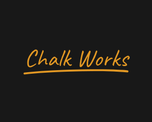 Gold Chalk Signature  logo design