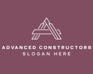 Contractor Structure Builder Letter A logo design