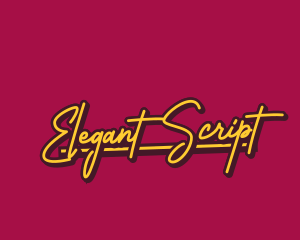 Retro Script Brand logo design