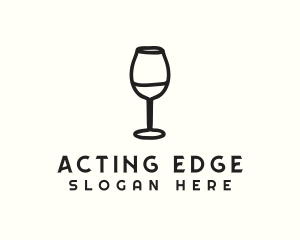 Wine Glass Drink logo design