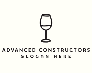 Wine Glass Drink logo design