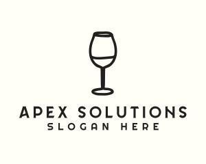 Wine Glass Drink logo design