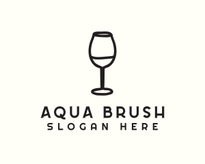 Wine Glass Drink logo design