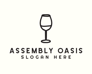 Wine Glass Drink logo design