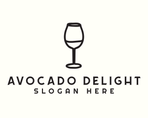 Wine Glass Drink logo design