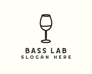 Wine Glass Drink logo design