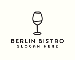 Wine Glass Drink logo design