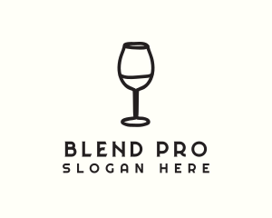 Wine Glass Drink logo design