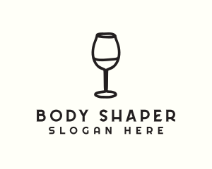 Wine Glass Drink logo design