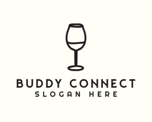 Wine Glass Drink logo design