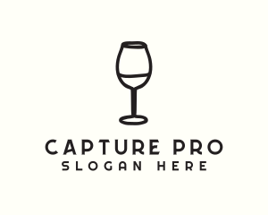 Wine Glass Drink logo design