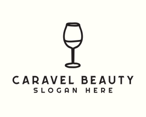 Wine Glass Drink logo design