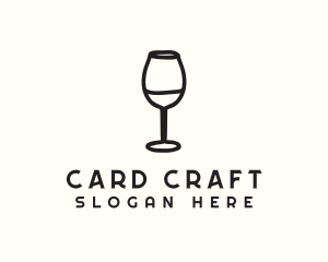 Wine Glass Drink logo design