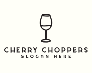 Wine Glass Drink logo design