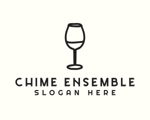 Wine Glass Drink logo design