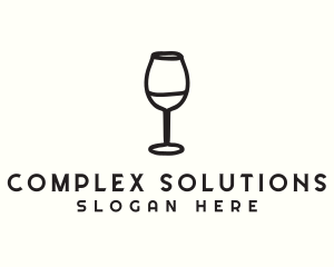 Wine Glass Drink logo design