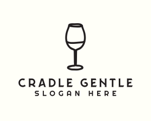 Wine Glass Drink logo design