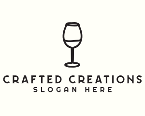 Wine Glass Drink logo design