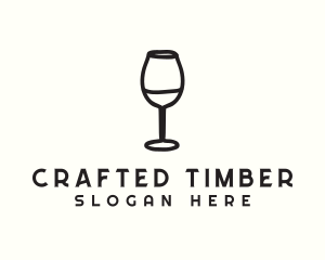 Wine Glass Drink logo design