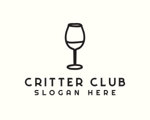 Wine Glass Drink logo design