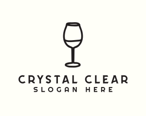 Wine Glass Drink logo design