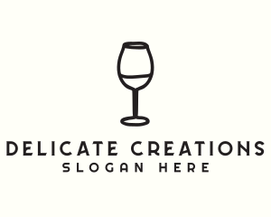 Wine Glass Drink logo design