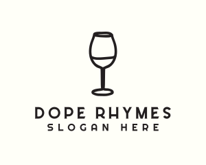 Wine Glass Drink logo design